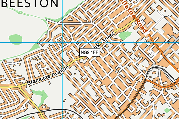 NG9 1FF map - OS VectorMap District (Ordnance Survey)