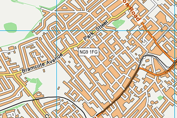 NG9 1FG map - OS VectorMap District (Ordnance Survey)