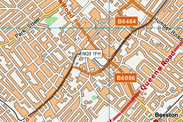 NG9 1FH map - OS VectorMap District (Ordnance Survey)