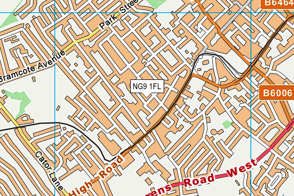 NG9 1FL map - OS VectorMap District (Ordnance Survey)