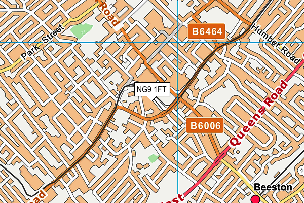 NG9 1FT map - OS VectorMap District (Ordnance Survey)