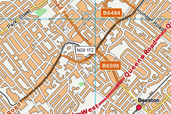 NG9 1FZ map - OS VectorMap District (Ordnance Survey)