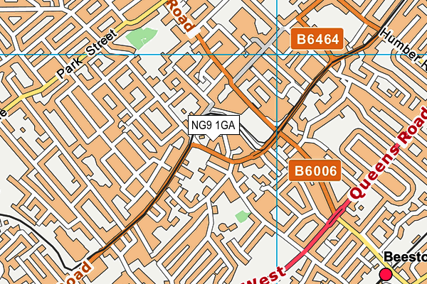 NG9 1GA map - OS VectorMap District (Ordnance Survey)