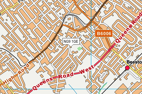 NG9 1GE map - OS VectorMap District (Ordnance Survey)