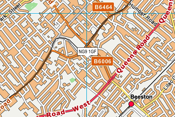 NG9 1GF map - OS VectorMap District (Ordnance Survey)