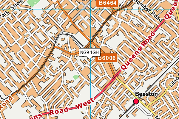 NG9 1GH map - OS VectorMap District (Ordnance Survey)