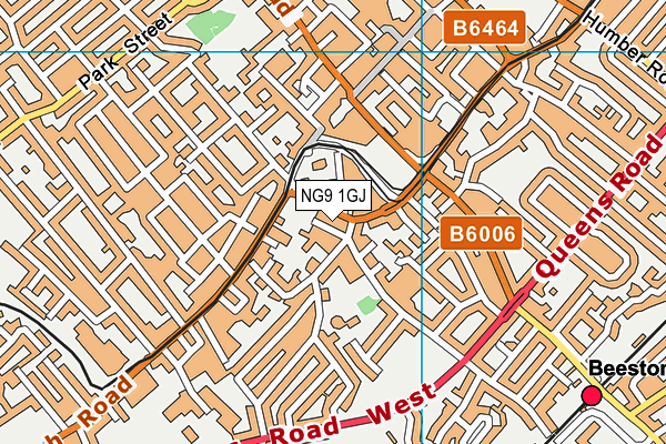 NG9 1GJ map - OS VectorMap District (Ordnance Survey)