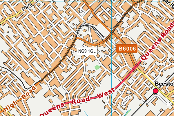 Beeston Community Centre map (NG9 1GL) - OS VectorMap District (Ordnance Survey)