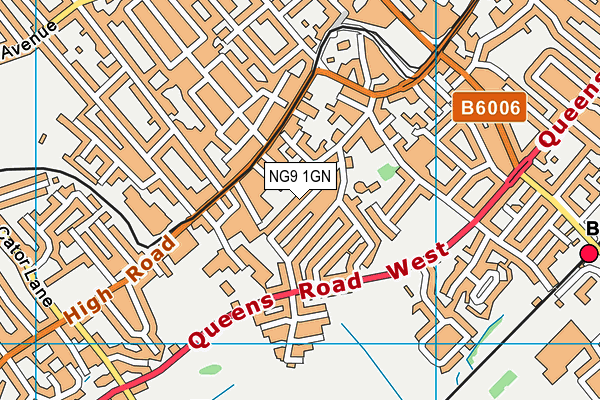 NG9 1GN map - OS VectorMap District (Ordnance Survey)