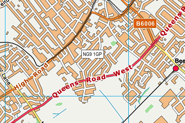 NG9 1GP map - OS VectorMap District (Ordnance Survey)