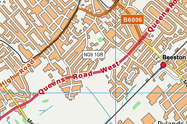 NG9 1GR map - OS VectorMap District (Ordnance Survey)