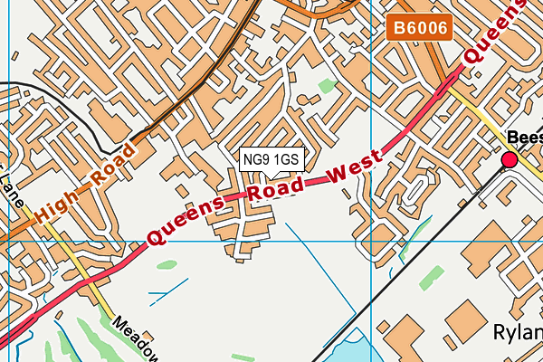 NG9 1GS map - OS VectorMap District (Ordnance Survey)