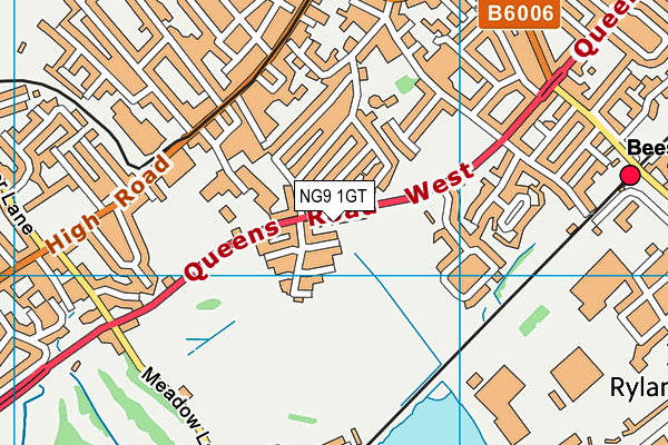 NG9 1GT map - OS VectorMap District (Ordnance Survey)
