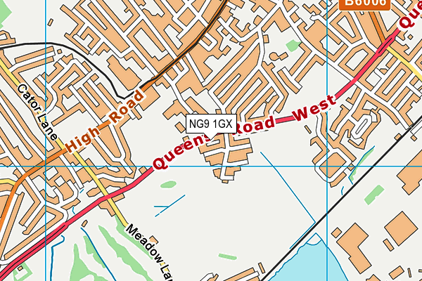 NG9 1GX map - OS VectorMap District (Ordnance Survey)
