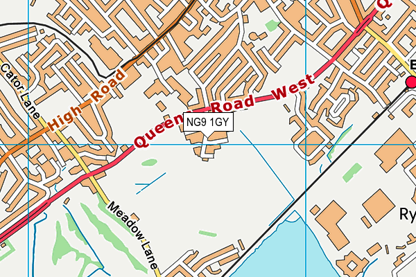 NG9 1GY map - OS VectorMap District (Ordnance Survey)