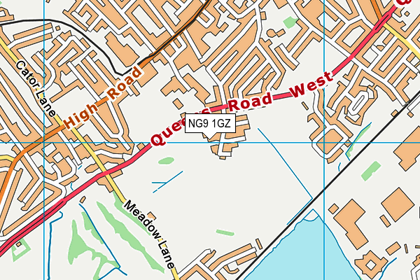 NG9 1GZ map - OS VectorMap District (Ordnance Survey)