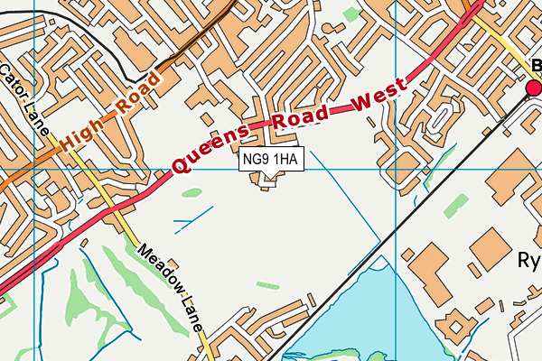 NG9 1HA map - OS VectorMap District (Ordnance Survey)