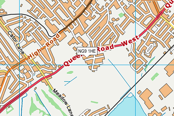NG9 1HE map - OS VectorMap District (Ordnance Survey)