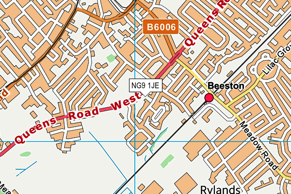 NG9 1JE map - OS VectorMap District (Ordnance Survey)