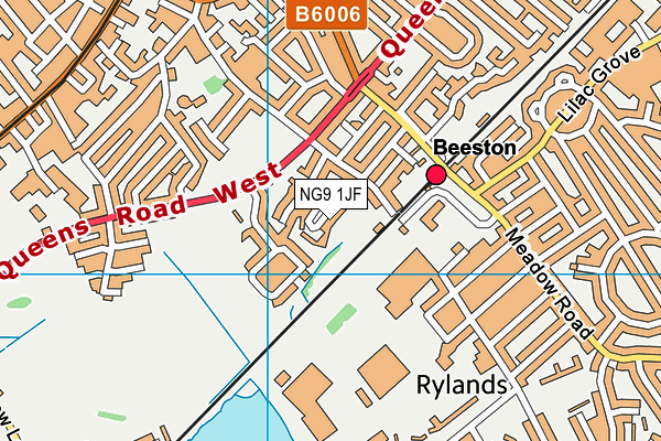 NG9 1JF map - OS VectorMap District (Ordnance Survey)