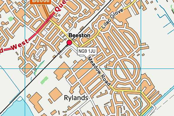 NG9 1JU map - OS VectorMap District (Ordnance Survey)