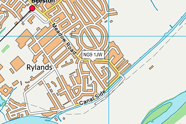 NG9 1JW map - OS VectorMap District (Ordnance Survey)