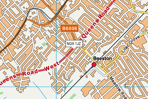 NG9 1JZ map - OS VectorMap District (Ordnance Survey)