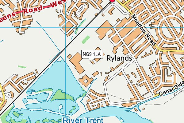NG9 1LA map - OS VectorMap District (Ordnance Survey)