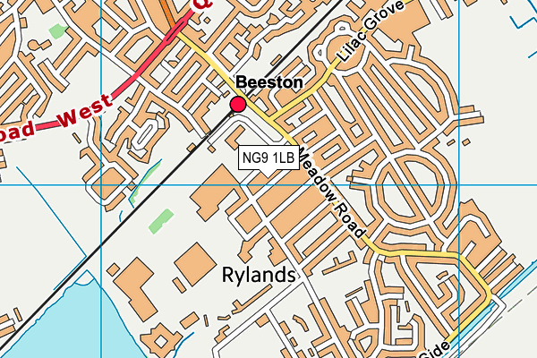 NG9 1LB map - OS VectorMap District (Ordnance Survey)
