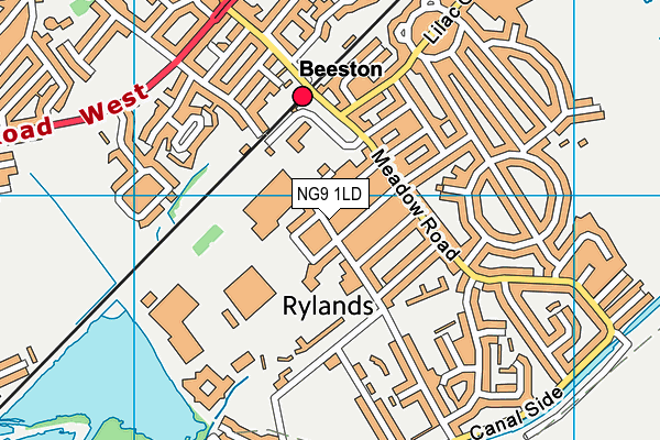 NG9 1LD map - OS VectorMap District (Ordnance Survey)