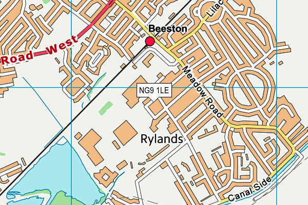 NG9 1LE map - OS VectorMap District (Ordnance Survey)