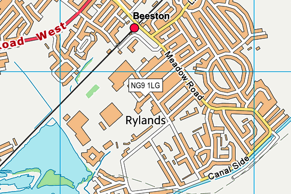 NG9 1LG map - OS VectorMap District (Ordnance Survey)