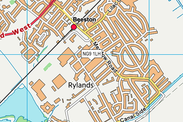 NG9 1LH map - OS VectorMap District (Ordnance Survey)