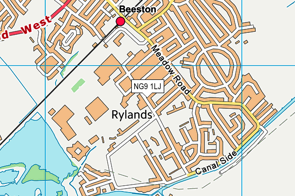 Beeston Rylands Junior School map (NG9 1LJ) - OS VectorMap District (Ordnance Survey)