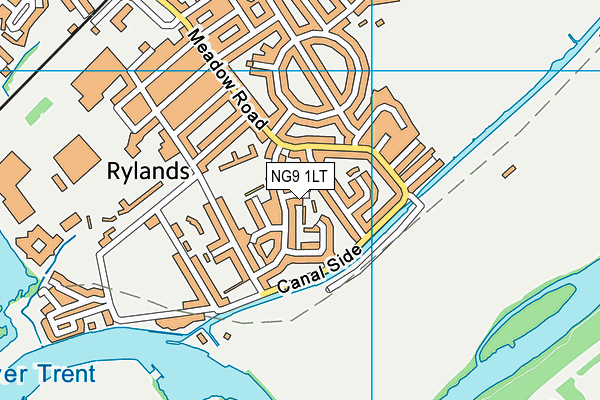 NG9 1LT map - OS VectorMap District (Ordnance Survey)