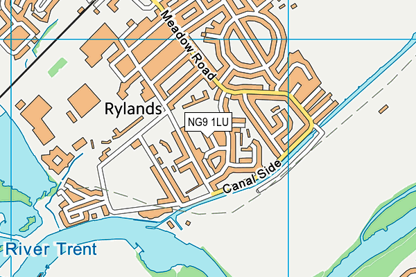 NG9 1LU map - OS VectorMap District (Ordnance Survey)