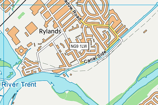 NG9 1LW map - OS VectorMap District (Ordnance Survey)