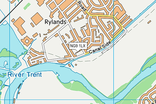 NG9 1LX map - OS VectorMap District (Ordnance Survey)