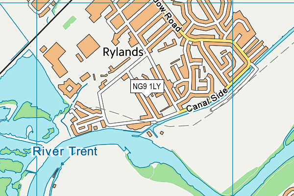 NG9 1LY map - OS VectorMap District (Ordnance Survey)