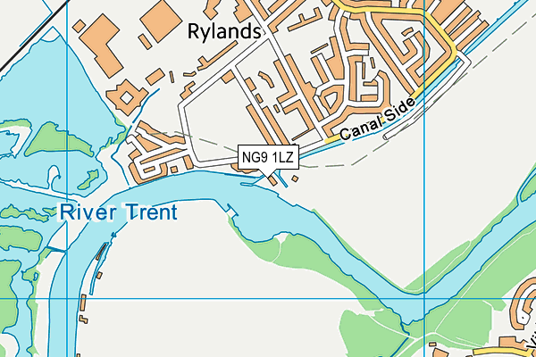 NG9 1LZ map - OS VectorMap District (Ordnance Survey)