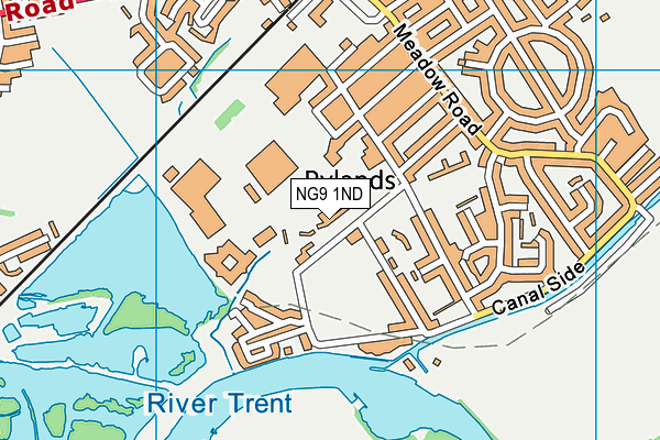 NG9 1ND map - OS VectorMap District (Ordnance Survey)
