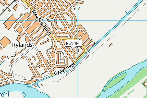NG9 1NF map - OS VectorMap District (Ordnance Survey)