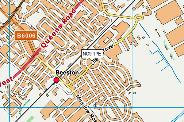 NG9 1PE map - OS VectorMap District (Ordnance Survey)