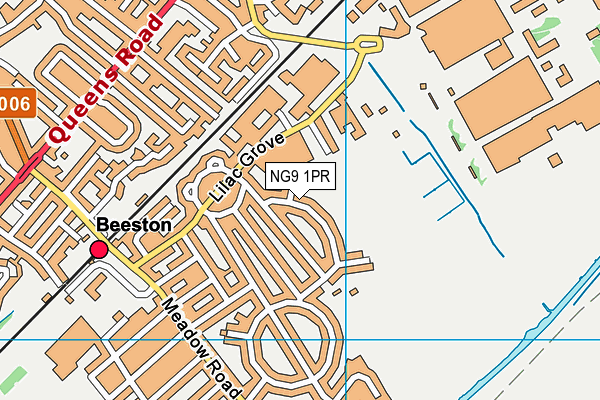 NG9 1PR map - OS VectorMap District (Ordnance Survey)