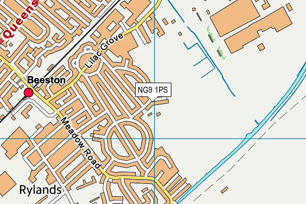 Leyton Crescent Recreation Ground map (NG9 1PS) - OS VectorMap District (Ordnance Survey)