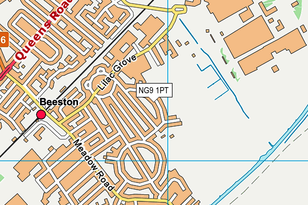 NG9 1PT map - OS VectorMap District (Ordnance Survey)