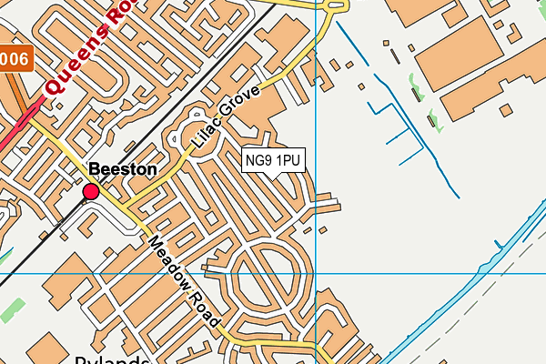 NG9 1PU map - OS VectorMap District (Ordnance Survey)