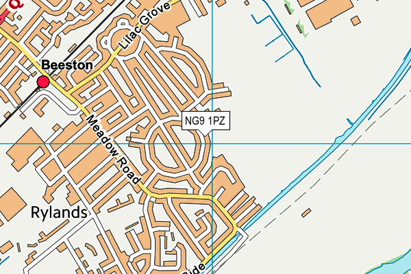 NG9 1PZ map - OS VectorMap District (Ordnance Survey)