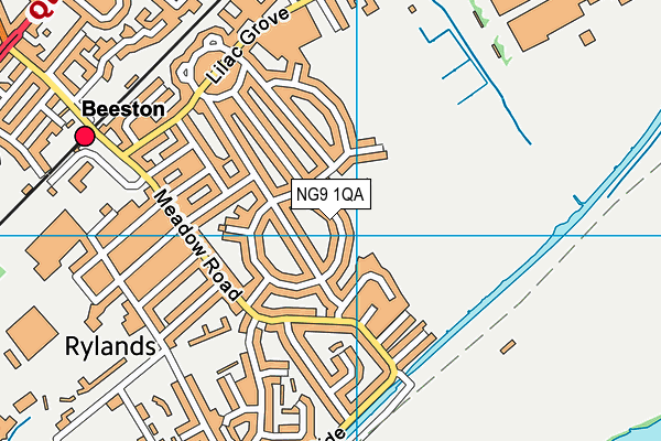NG9 1QA map - OS VectorMap District (Ordnance Survey)