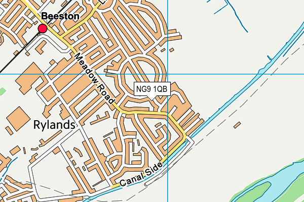 NG9 1QB map - OS VectorMap District (Ordnance Survey)